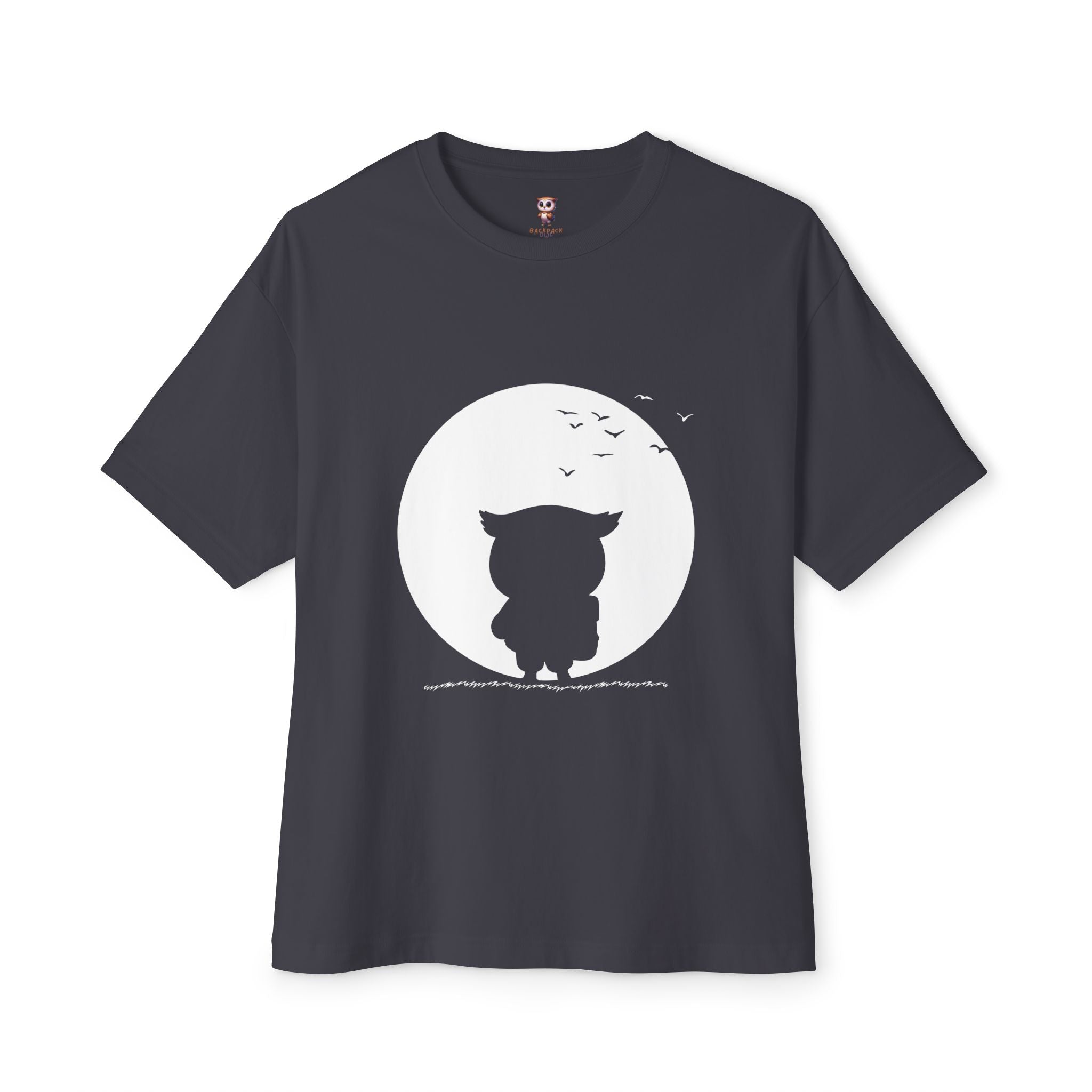 Midnight Owl - Unisex Oversized Boxy Tee