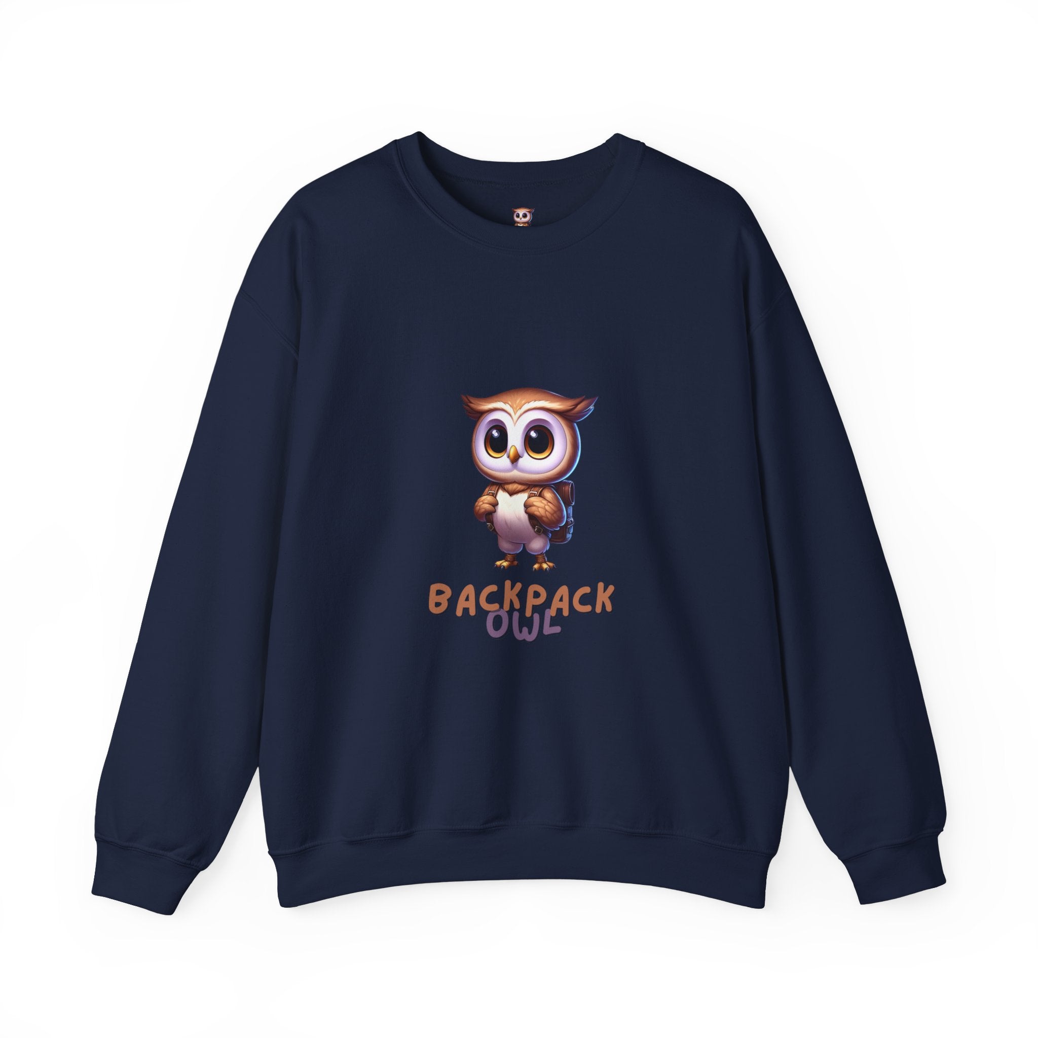 Original Simple Backpack Owl Unisex Heavy Blend™ Crewneck Sweatshirt