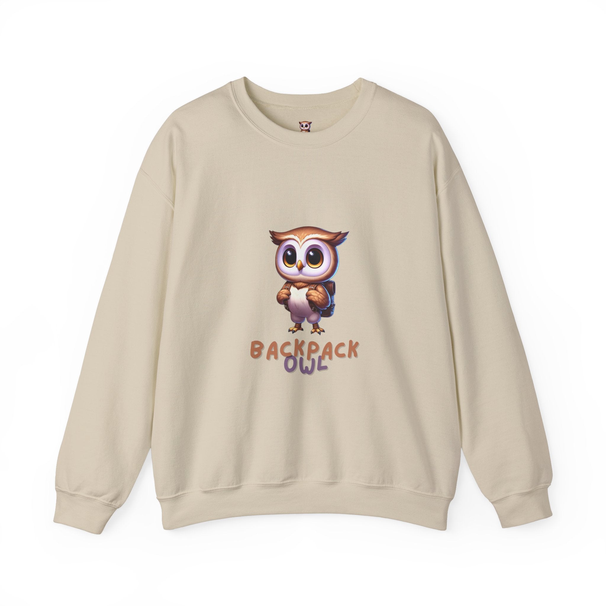 Original Simple Backpack Owl Unisex Heavy Blend™ Crewneck Sweatshirt