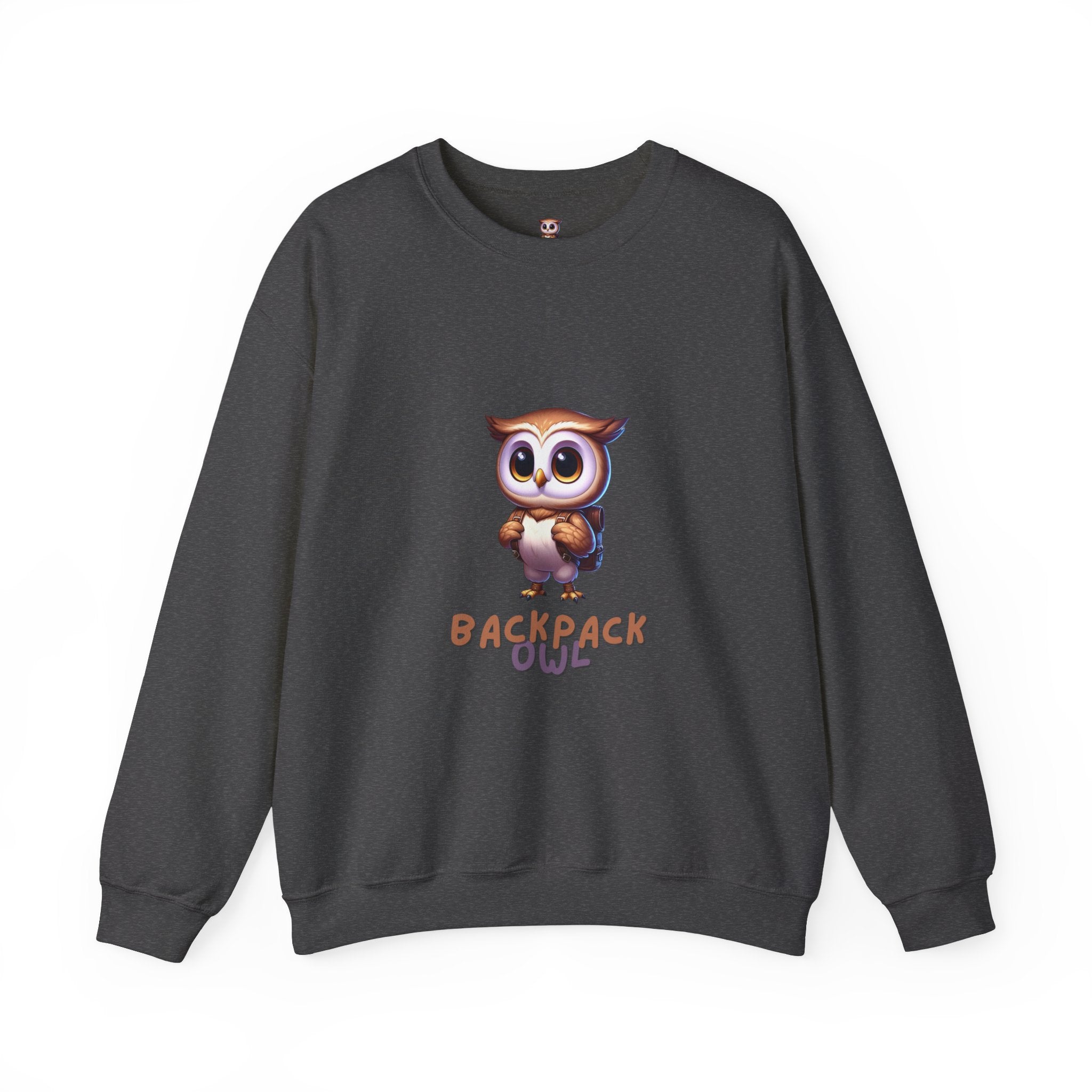 Original Simple Backpack Owl Unisex Heavy Blend™ Crewneck Sweatshirt