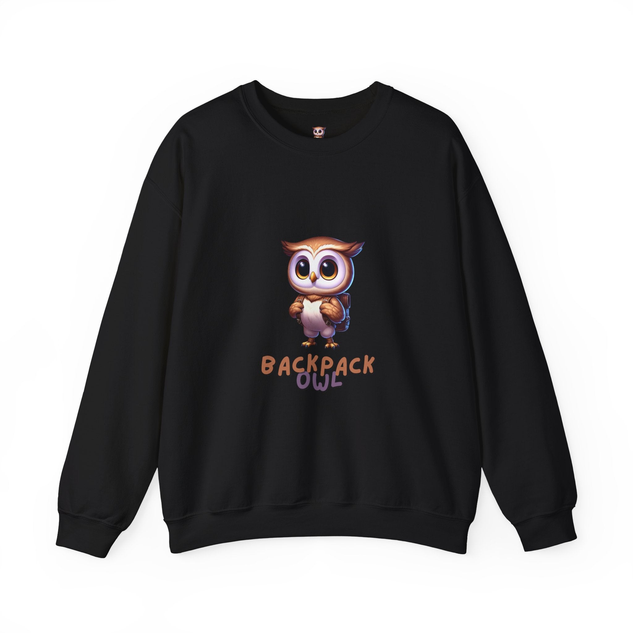 Original Simple Backpack Owl Unisex Heavy Blend™ Crewneck Sweatshirt