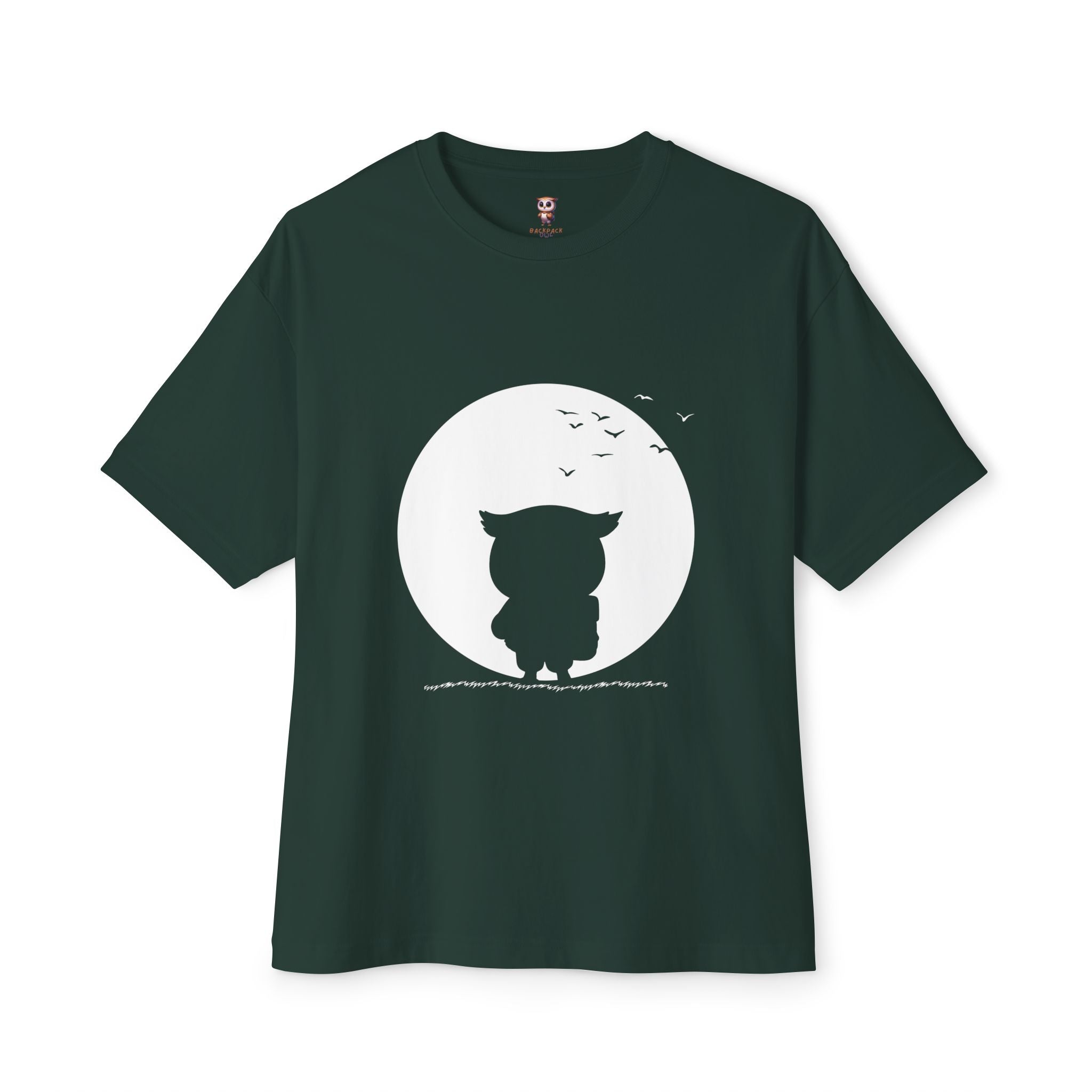 Midnight Owl - Unisex Oversized Boxy Tee