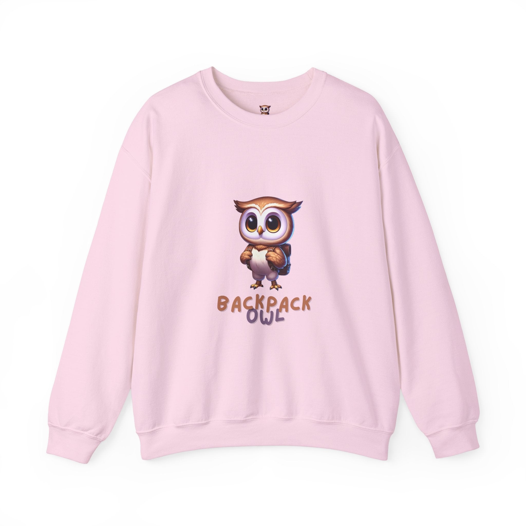 Original Simple Backpack Owl Unisex Heavy Blend™ Crewneck Sweatshirt