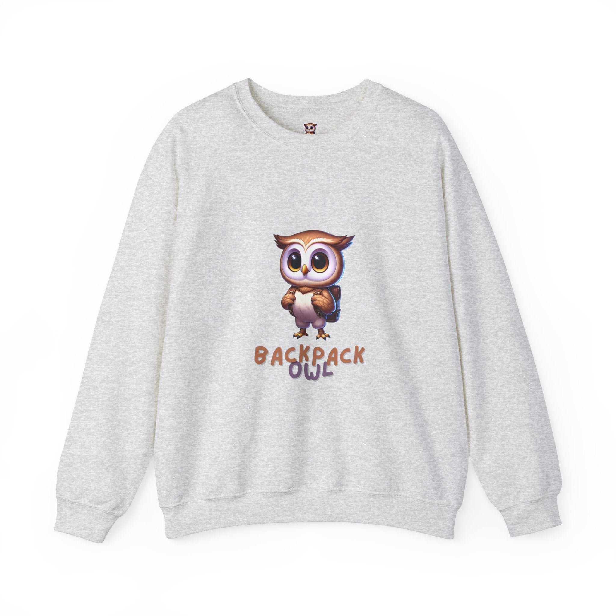 Original Simple Backpack Owl Unisex Heavy Blend™ Crewneck Sweatshirt