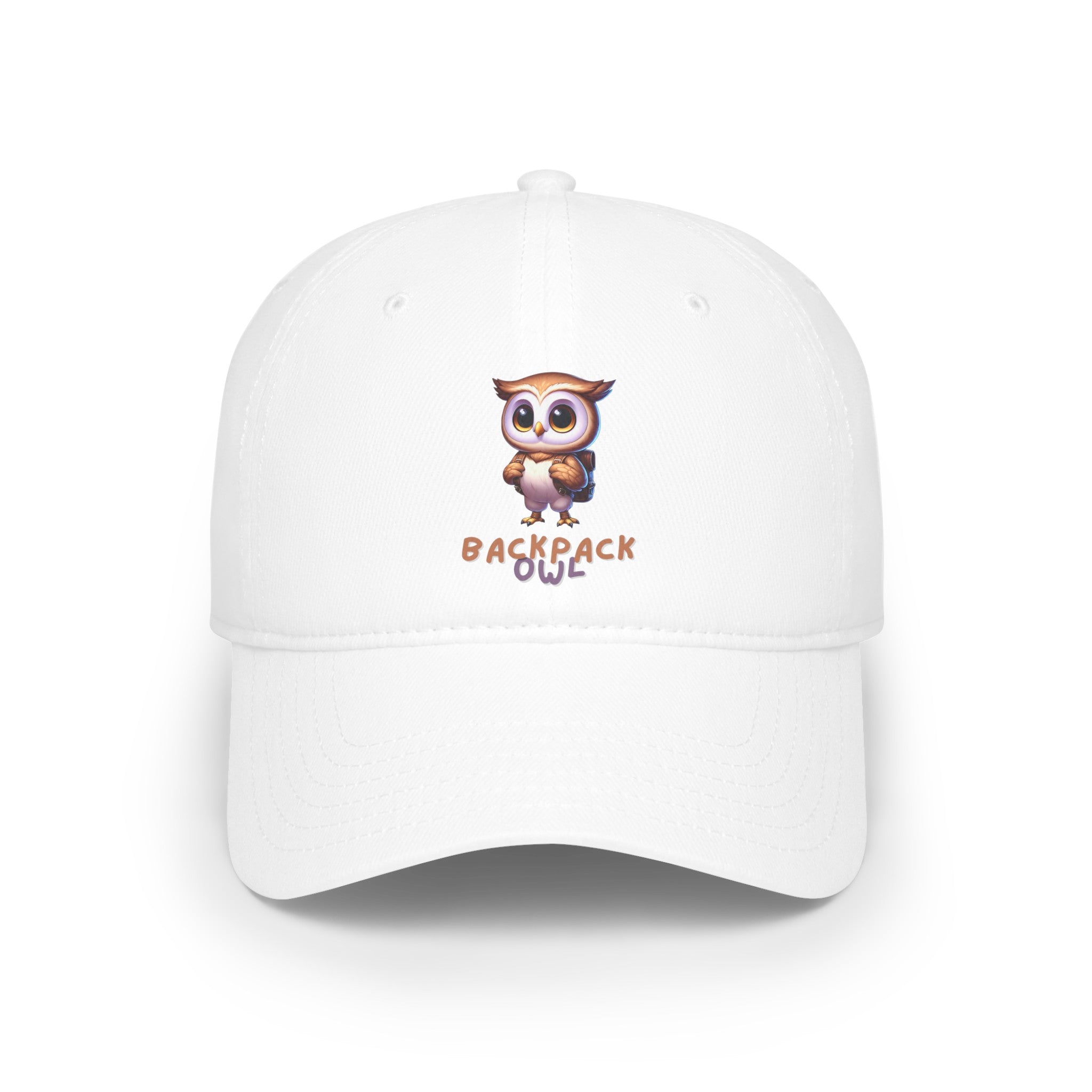 Casquette de baseball à profil bas en forme de hibou, sac à dos simple original