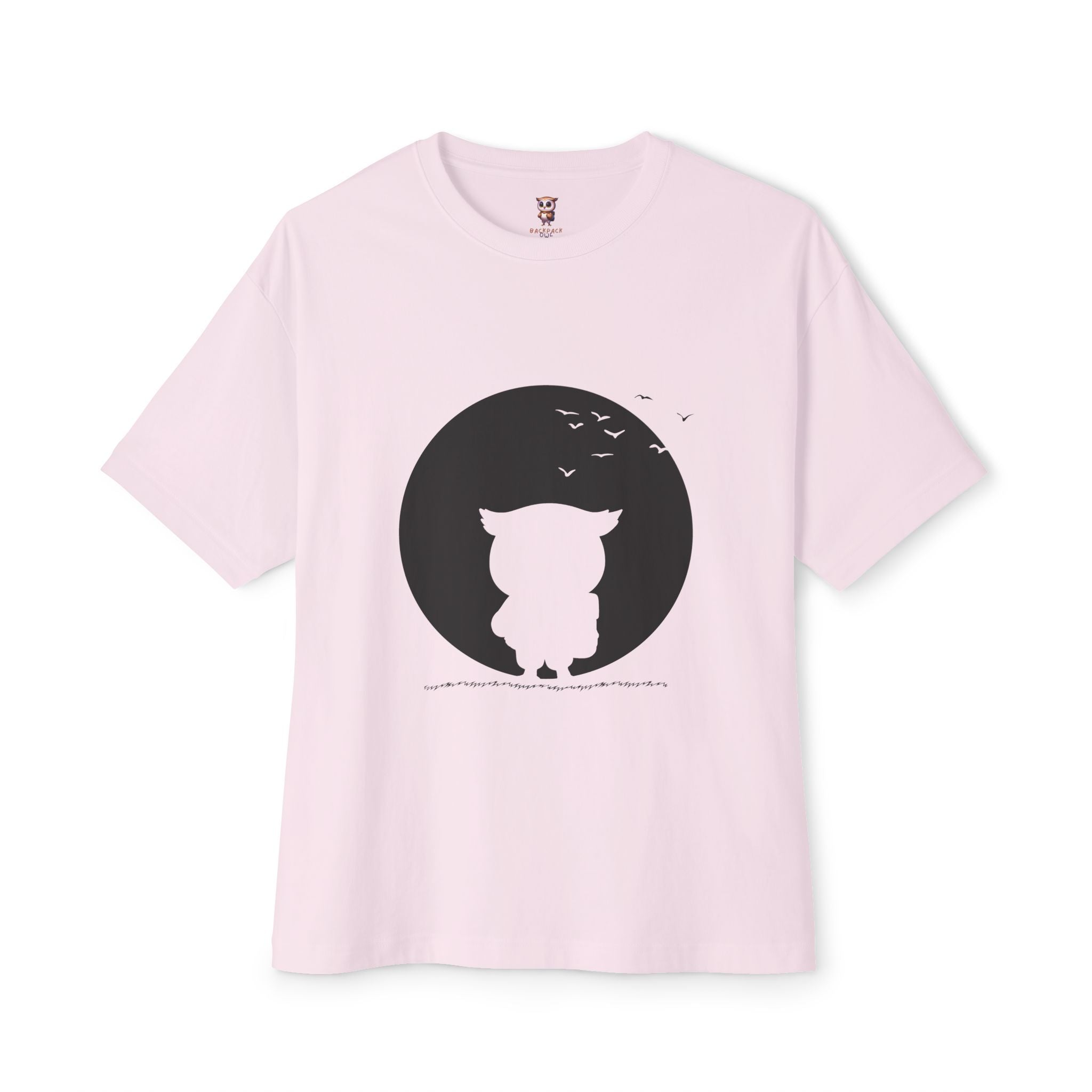 Midnight Owl - Unisex Oversized Boxy Tee