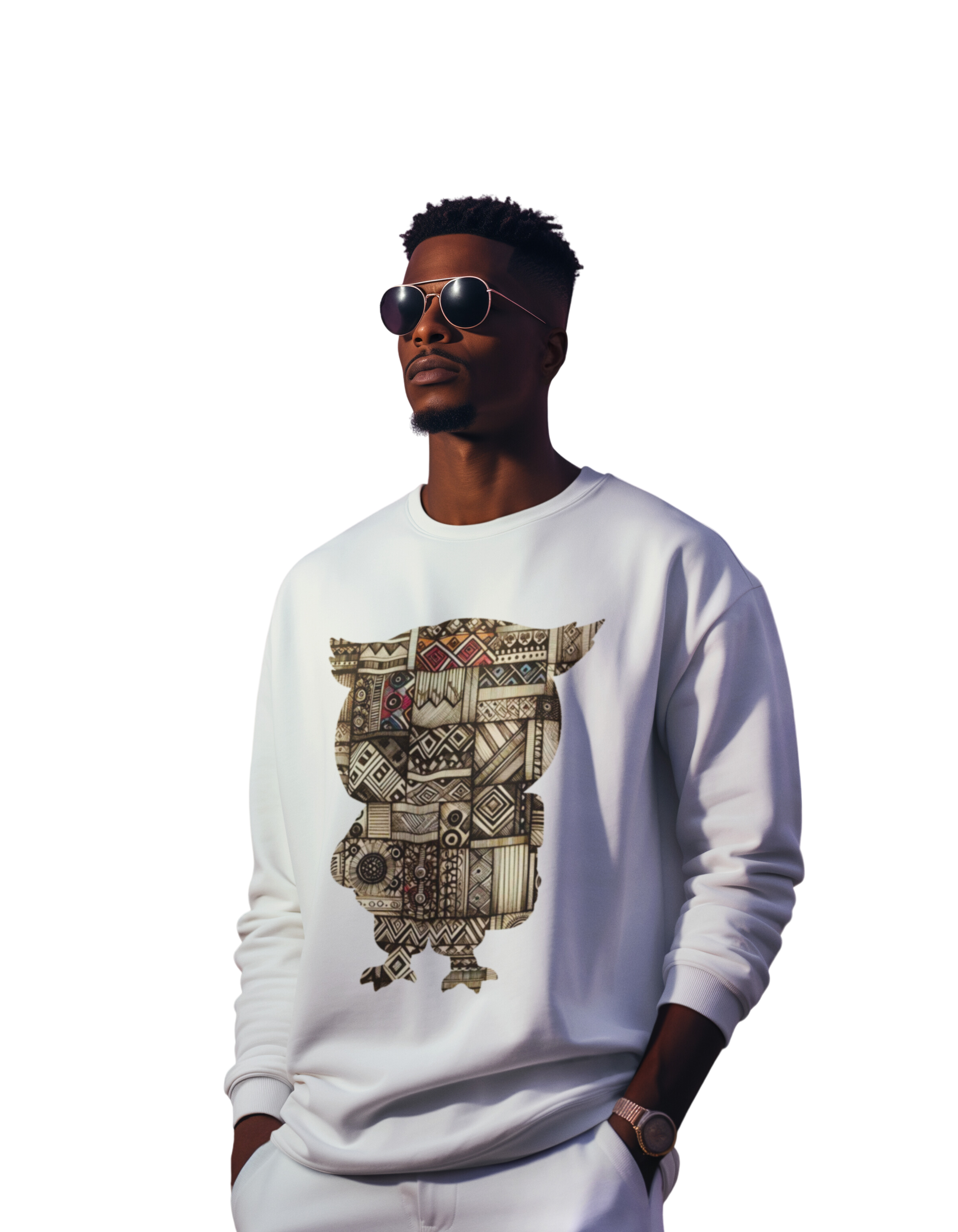 Hibou tribal en édition limitée - Sweat-shirt unisexe Crewneck Heavy Blend™