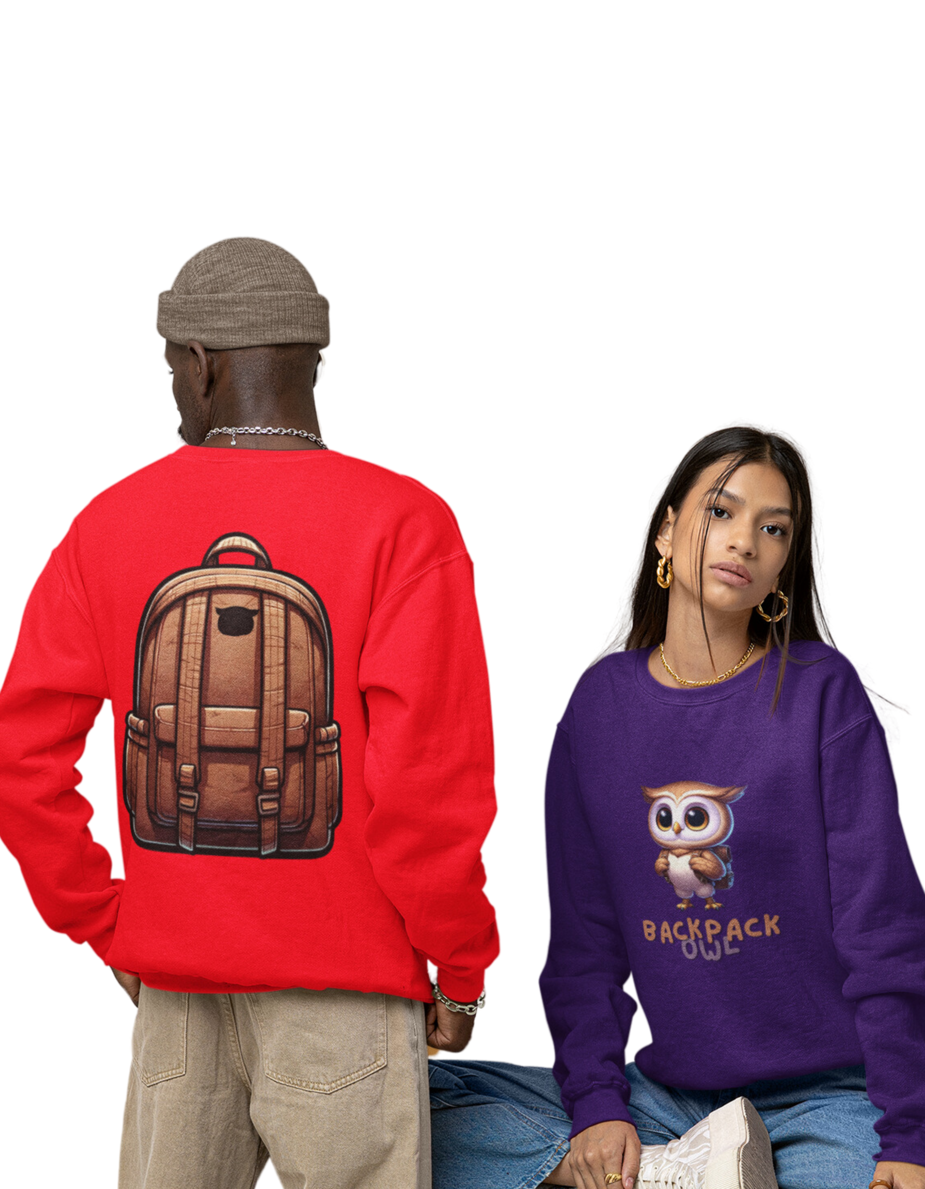 Sac à dos Rearview - Sweat-shirt unisexe Heavy Blend™ Crewneck