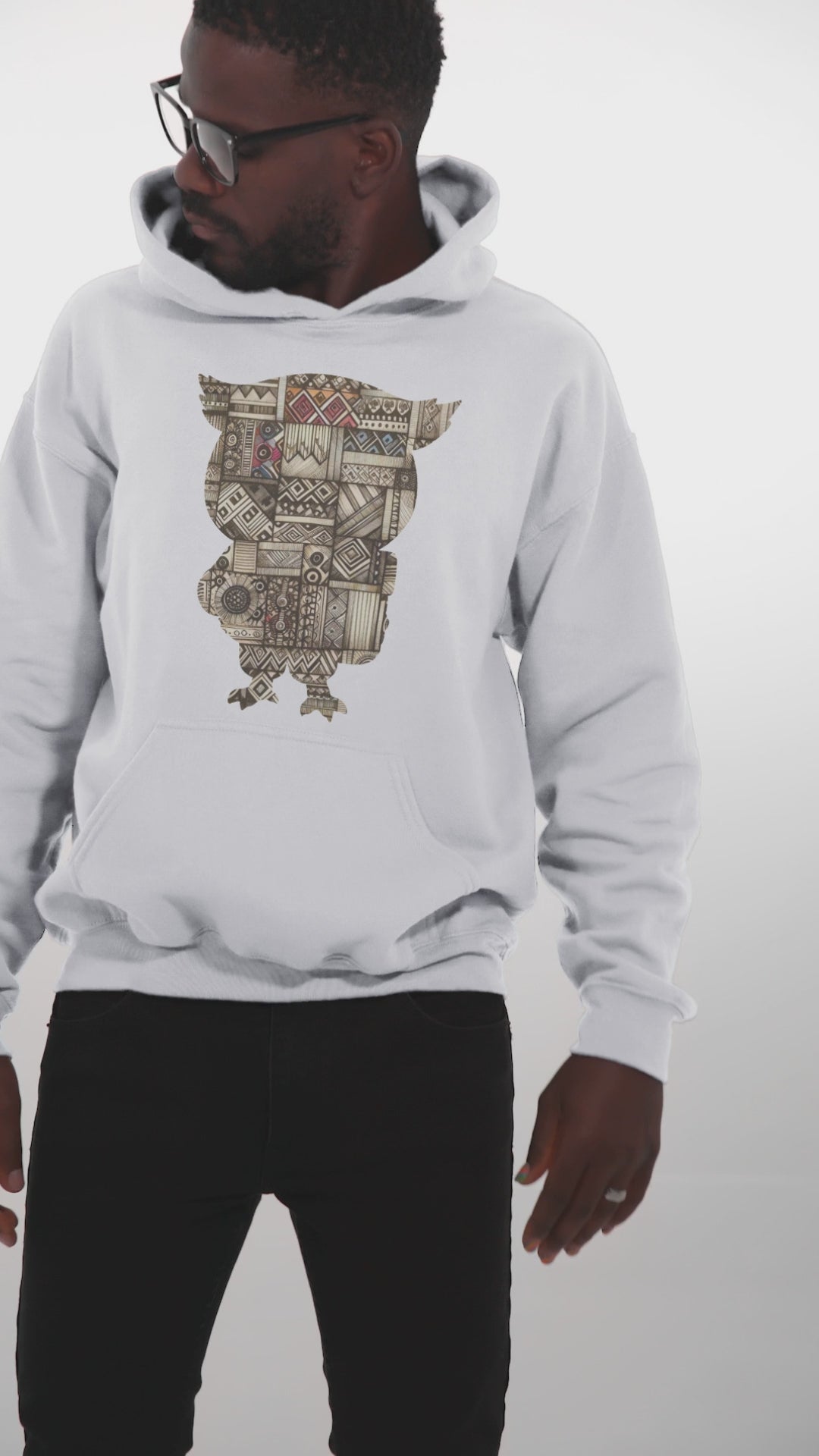 Hibou tribal en édition limitée - Sweat-shirt à capuche unisexe Heavy Blend™