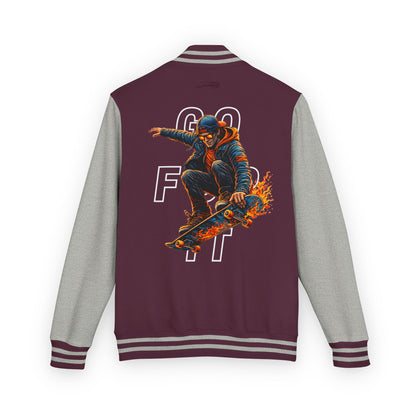 GO FOR IT - Skateboarder Graphic Letterman/Varsity Jacket - Series MMXXVI/I