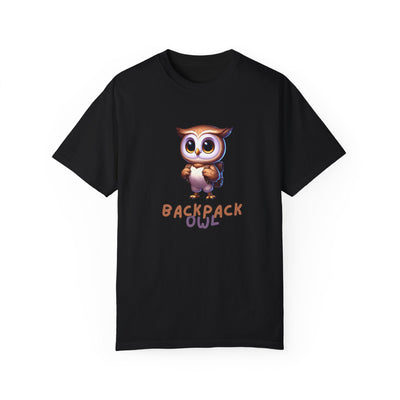 Original Simple Backpack Owl Unisex Garment-Dyed T-shirt - Variante centrée