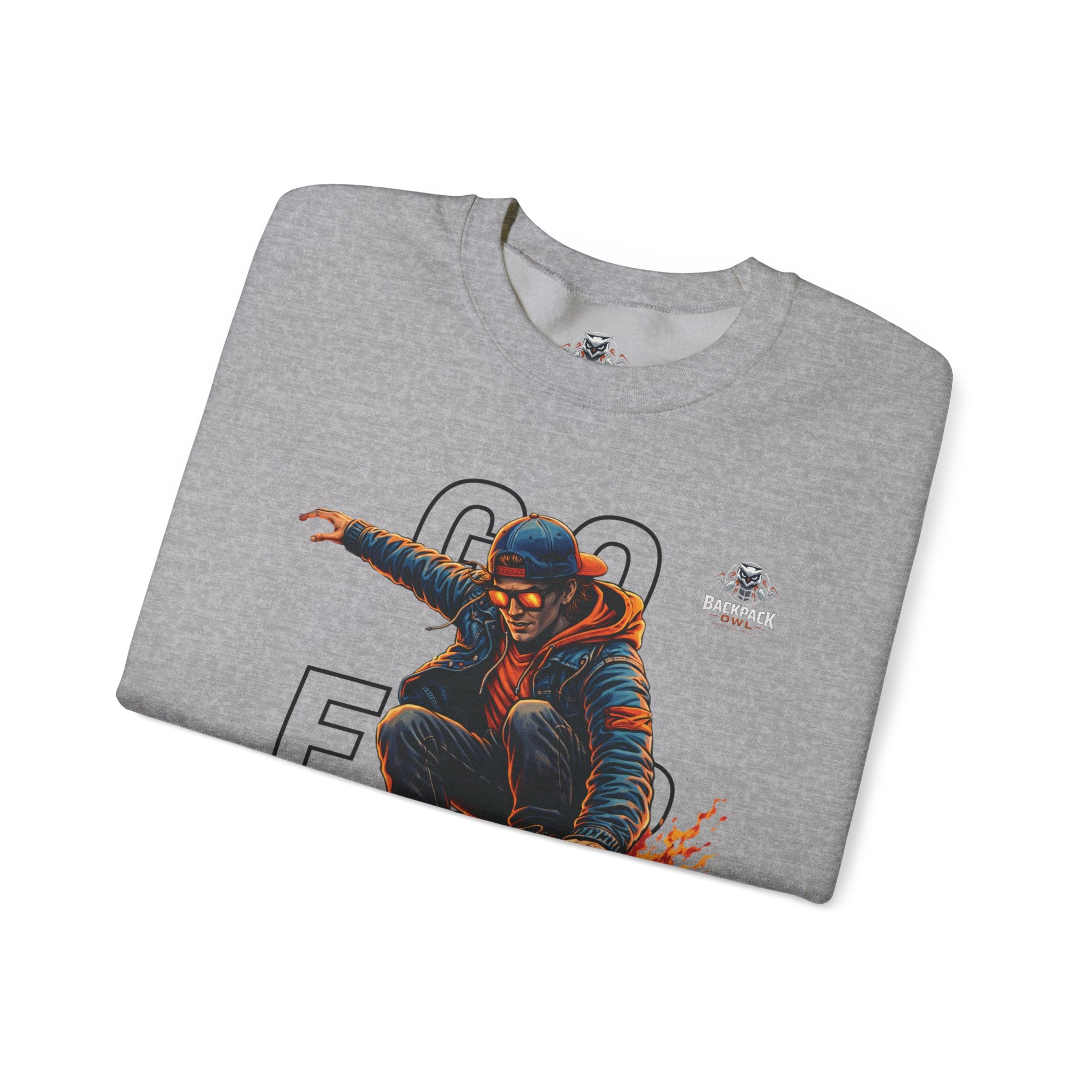 GO FOR IT Skateboarder Graphic Crewneck Sweatshirt – Series MMXXVI/I