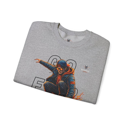 GO FOR IT Skateboarder Graphic Crewneck Sweatshirt – Series MMXXVI/I
