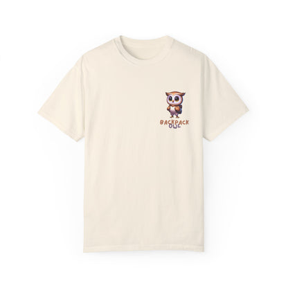Original Simple Backpack Owl Unisex Garment-Dyed T-shirt - Chest Variant