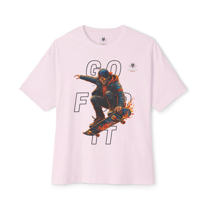 GO FOR IT Skateboarder Graphic Oversized Boxy Tee – Series MMXXVI/I