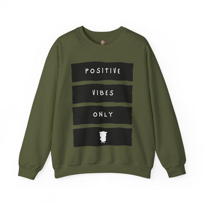 Solo vibraciones positivas: sudadera unisex con cuello redondo Heavy Blend™