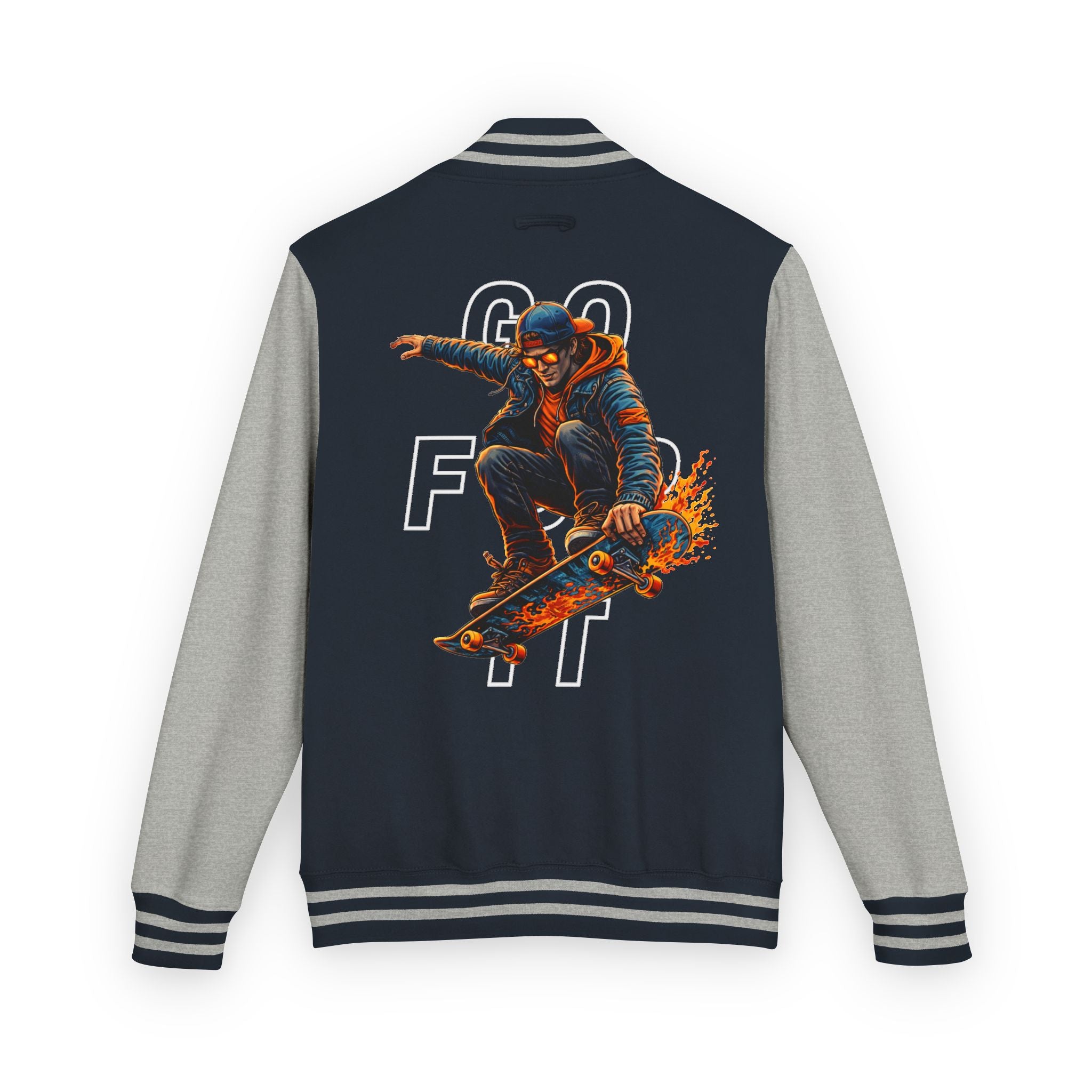 GO FOR IT - Skateboarder Graphic Letterman/Varsity Jacket - Series MMXXVI/I