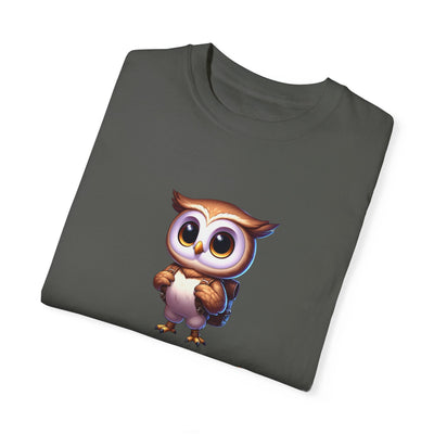 Original Simple Backpack Owl Unisex Garment-Dyed T-shirt - Variante centrée