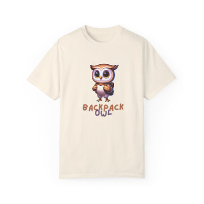 Original Simple Backpack Owl Unisex Garment-Dyed T-shirt - Variante centrée