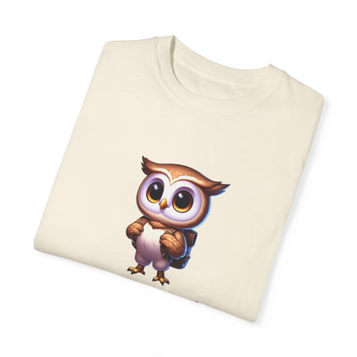 Original Simple Backpack Owl Unisex Garment-Dyed T-shirt - Variante centrée
