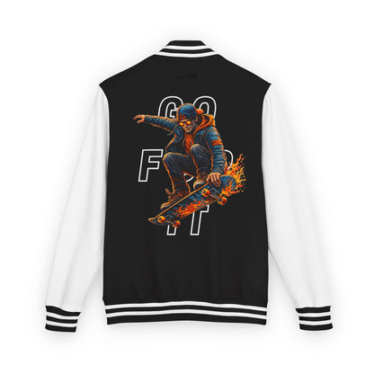 GO FOR IT - Skateboarder Graphic Letterman/Varsity Jacket - Series MMXXVI/I