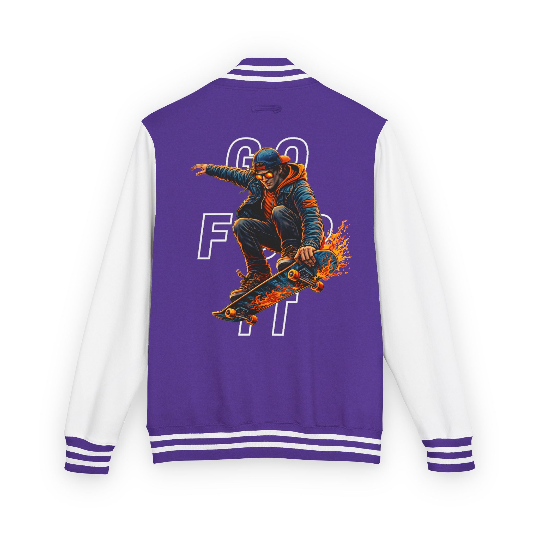 GO FOR IT - Skateboarder Graphic Letterman/Varsity Jacket - Series MMXXVI/I