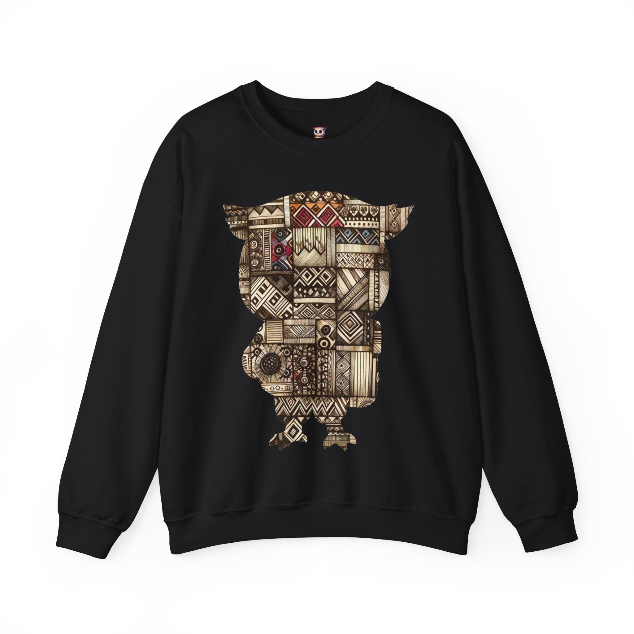 Limited Edition Tribal Owl - Heavy Blend™ Unisex Crewneck Sweatshirt
