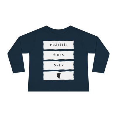 Solo vibraciones positivas: camiseta de manga larga para niños pequeños