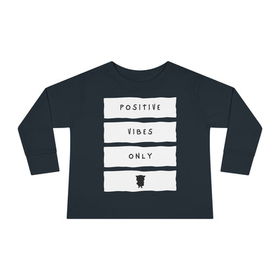 Solo vibraciones positivas: camiseta de manga larga para niños pequeños