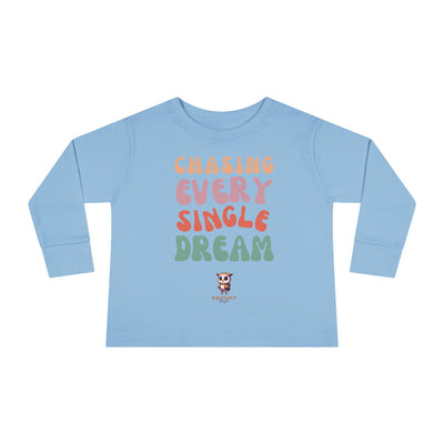Persiguiendo cada sueño - Camiseta de manga larga para niños pequeños