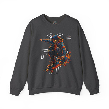 GO FOR IT Skateboarder Graphic Crewneck Sweatshirt – Series MMXXVI/I