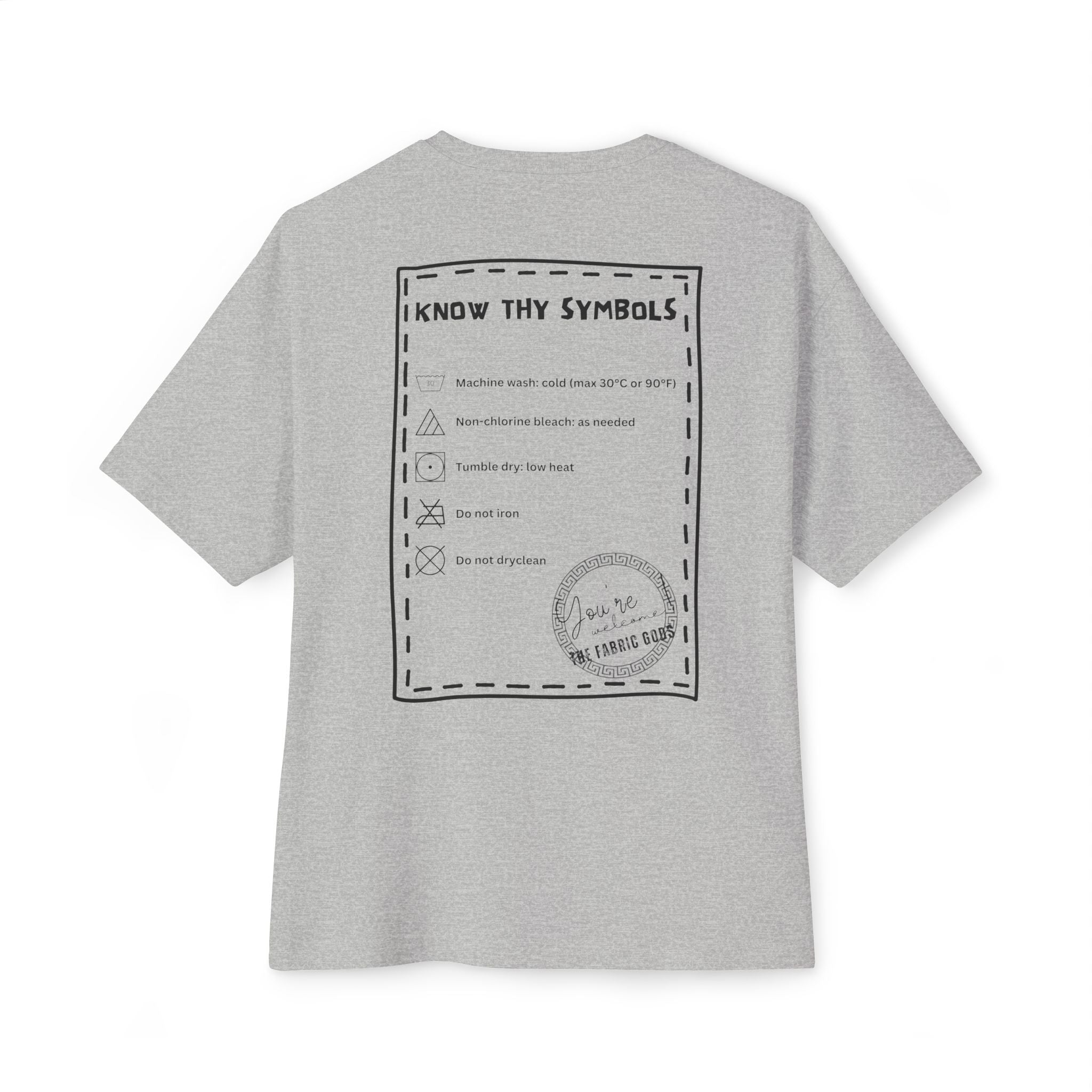 Know Thy Symbols - Unisex Oversized Boxy Tee