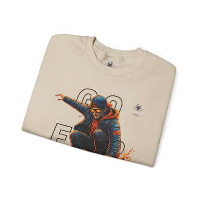 GO FOR IT Skateboarder Graphic Crewneck Sweatshirt – Series MMXXVI/I