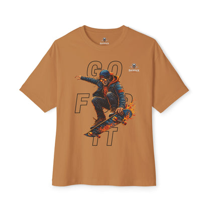 GO FOR IT Skateboarder Graphic Oversized Boxy Tee – Series MMXXVI/I