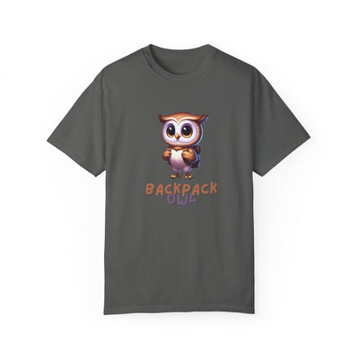 Original Simple Backpack Owl Unisex Garment-Dyed T-shirt - Variante centrée