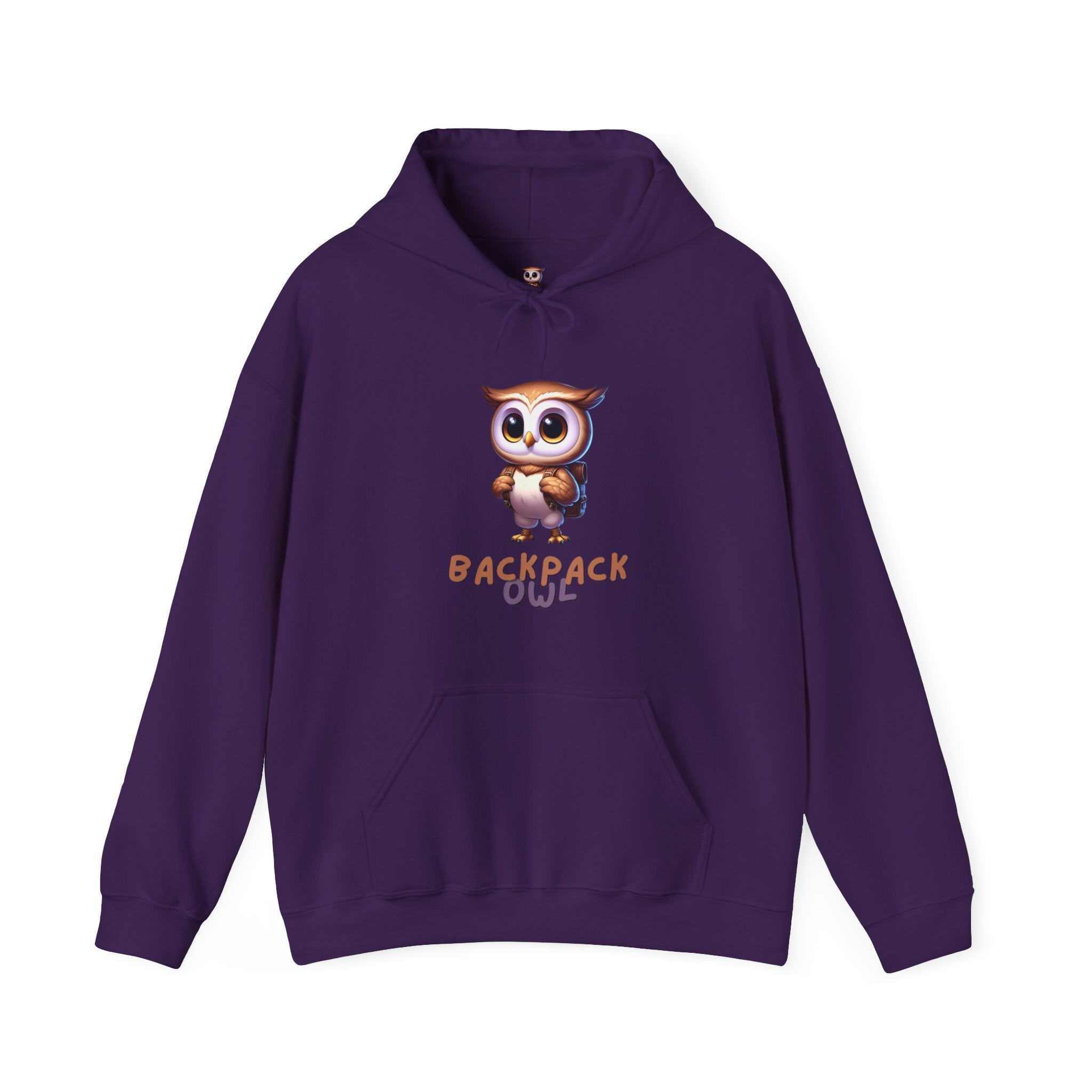 Original Simple Backpack Owl Unisex Heavy Blend™ Hooded Sweatshirt
