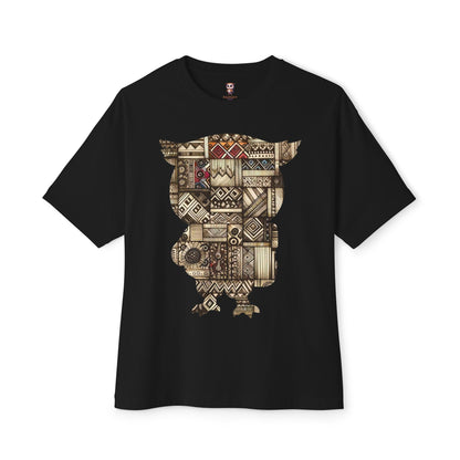 Tribal Owl - Unisex Oversized Boxy Tee