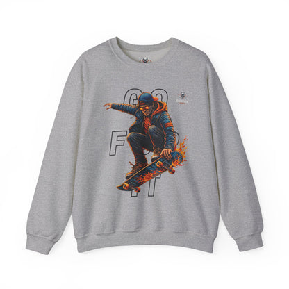 GO FOR IT Skateboarder Graphic Crewneck Sweatshirt – Series MMXXVI/I