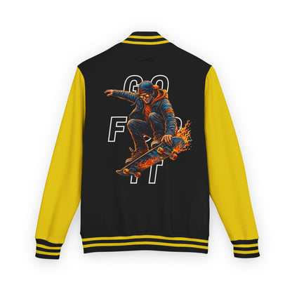 GO FOR IT - Skateboarder Graphic Letterman/Varsity Jacket - Series MMXXVI/I