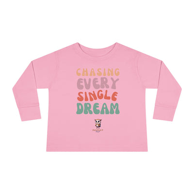 Persiguiendo cada sueño - Camiseta de manga larga para niños pequeños
