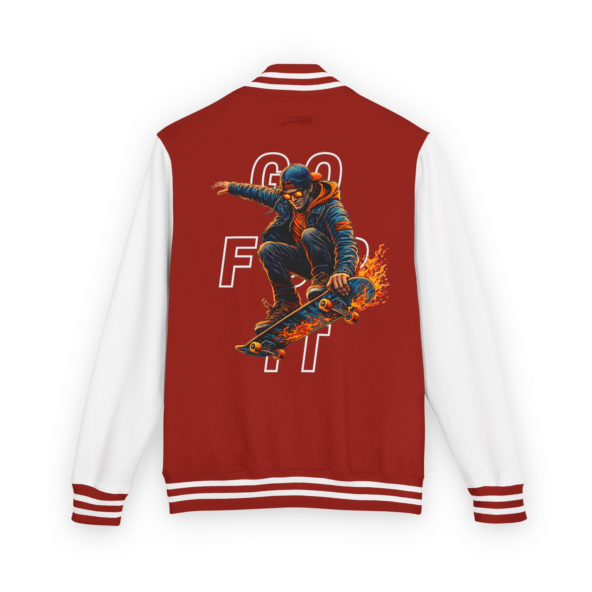 GO FOR IT - Skateboarder Graphic Letterman/Varsity Jacket - Series MMXXVI/I