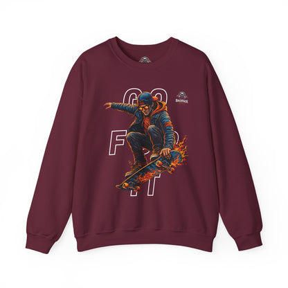 GO FOR IT Skateboarder Graphic Crewneck Sweatshirt – Series MMXXVI/I