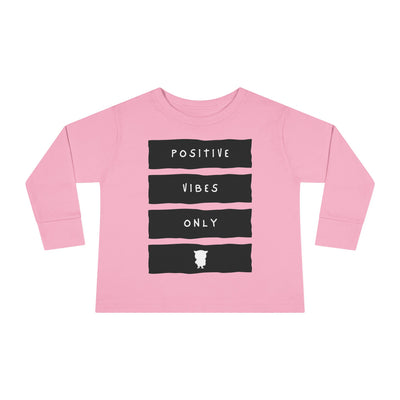 Solo vibraciones positivas: camiseta de manga larga para niños pequeños