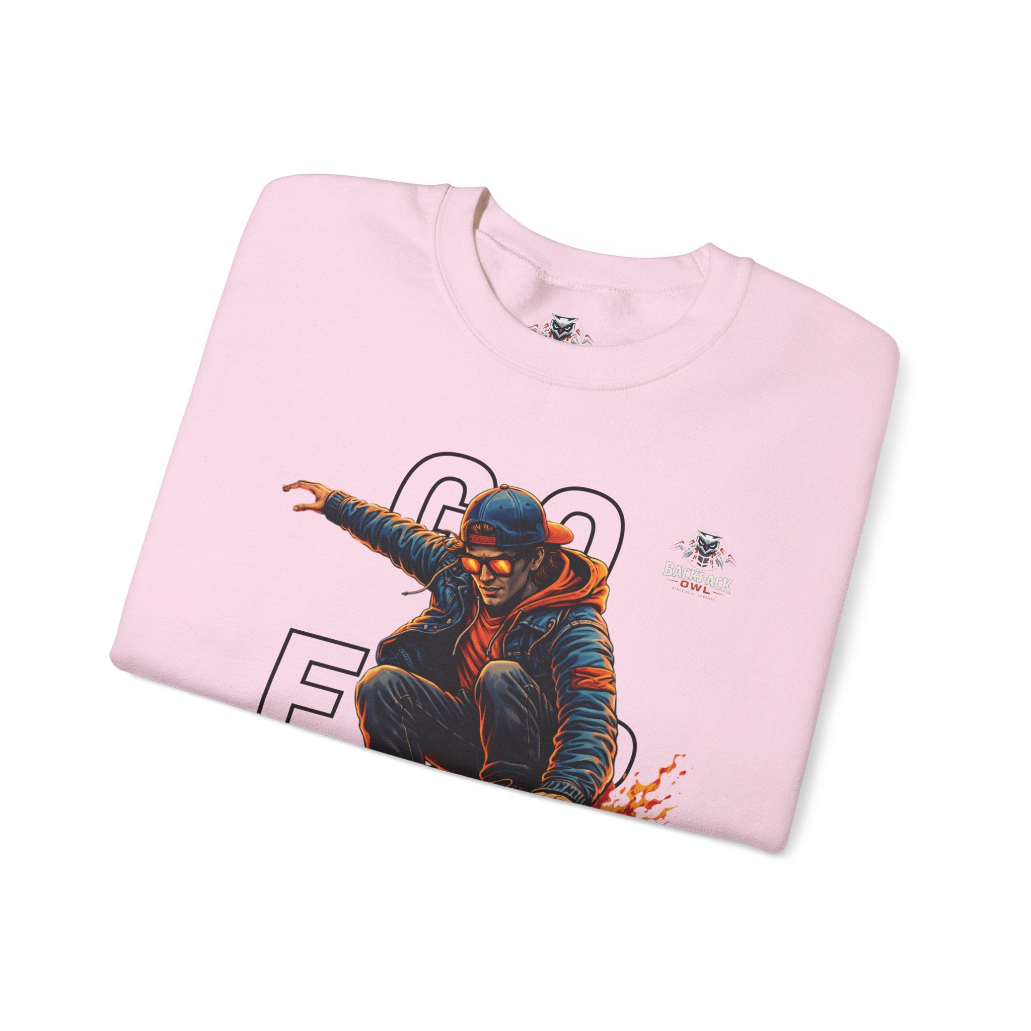 GO FOR IT Skateboarder Graphic Crewneck Sweatshirt – Series MMXXVI/I