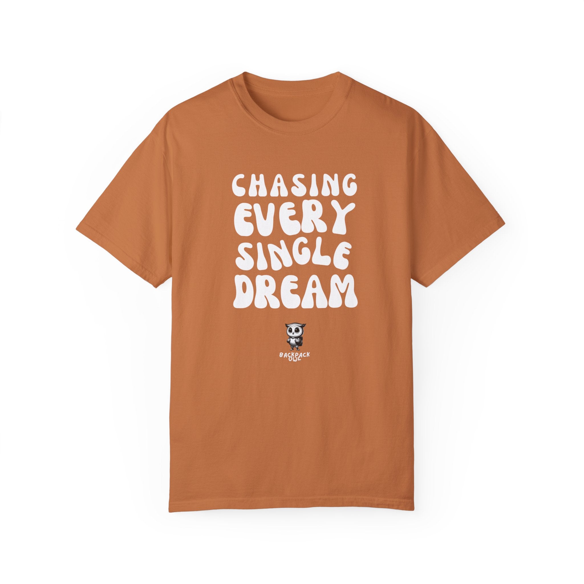 Chasing Every Single Dream - T-shirt unisexe teint en vêtement - Édition monochrome