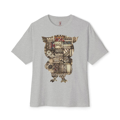 Tribal Owl - Unisex Oversized Boxy Tee