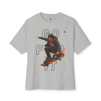 GO FOR IT Skateboarder Graphic Oversized Boxy Tee – Series MMXXVI/I