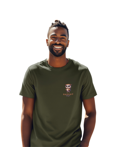 Original Simple Backpack Owl Unisex Garment-Dyed T-shirt - Variante poitrine
