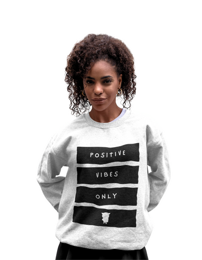 Solo vibraciones positivas: sudadera unisex con cuello redondo Heavy Blend™