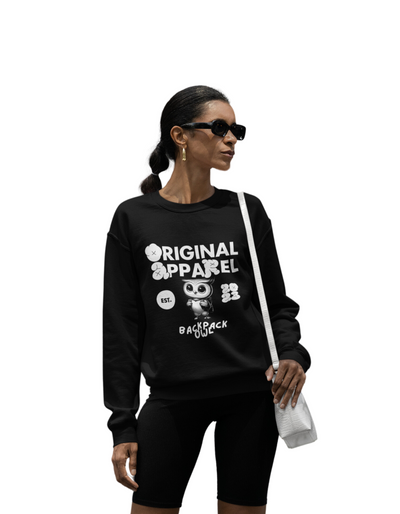 Sudadera unisex con cuello redondo Retro Vibes Heavy Blend™ - Edición Blackout